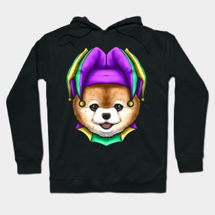 Cute Bear with Jester Hat for Mardi Gras Hoodie